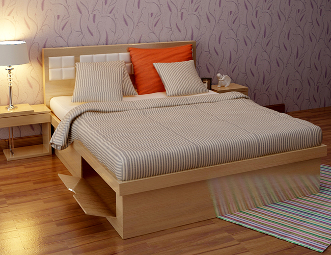 giường gỗ keo