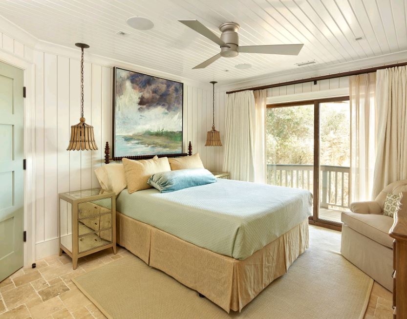 quạt trần phòng ngủ đơn giản điều hòa không khí trong phòng ngủ mang cảm giác thư giãn