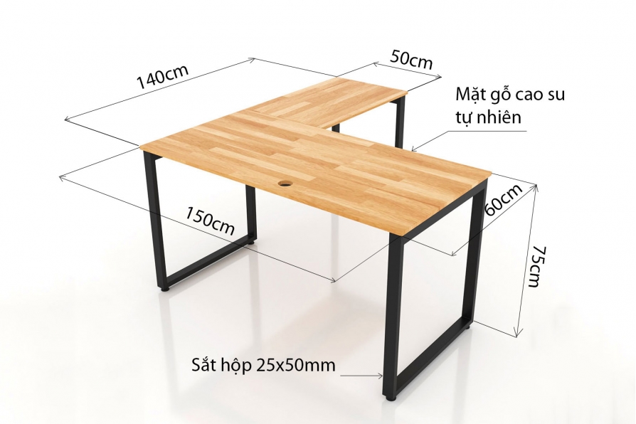 Lựa chọn kích thước bàn làm việc