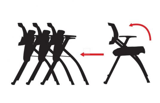 Cách xếp của ghế xếp văn phòng