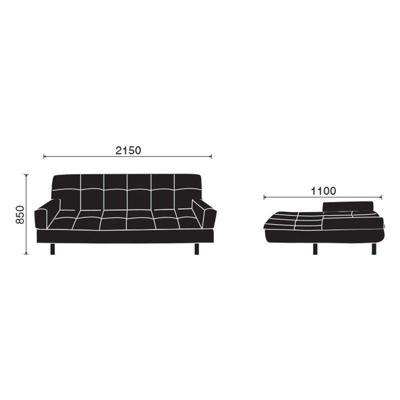 sofa giường có kích thước từ 2m