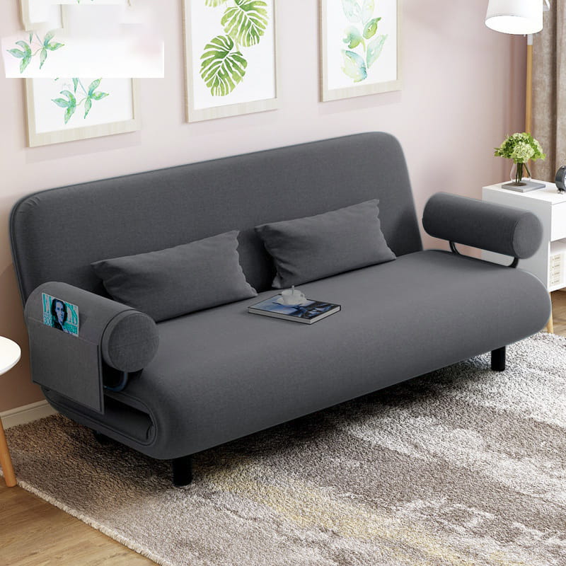 sofa giường có tay, phần tay có thể lật hoặc tháo rờ