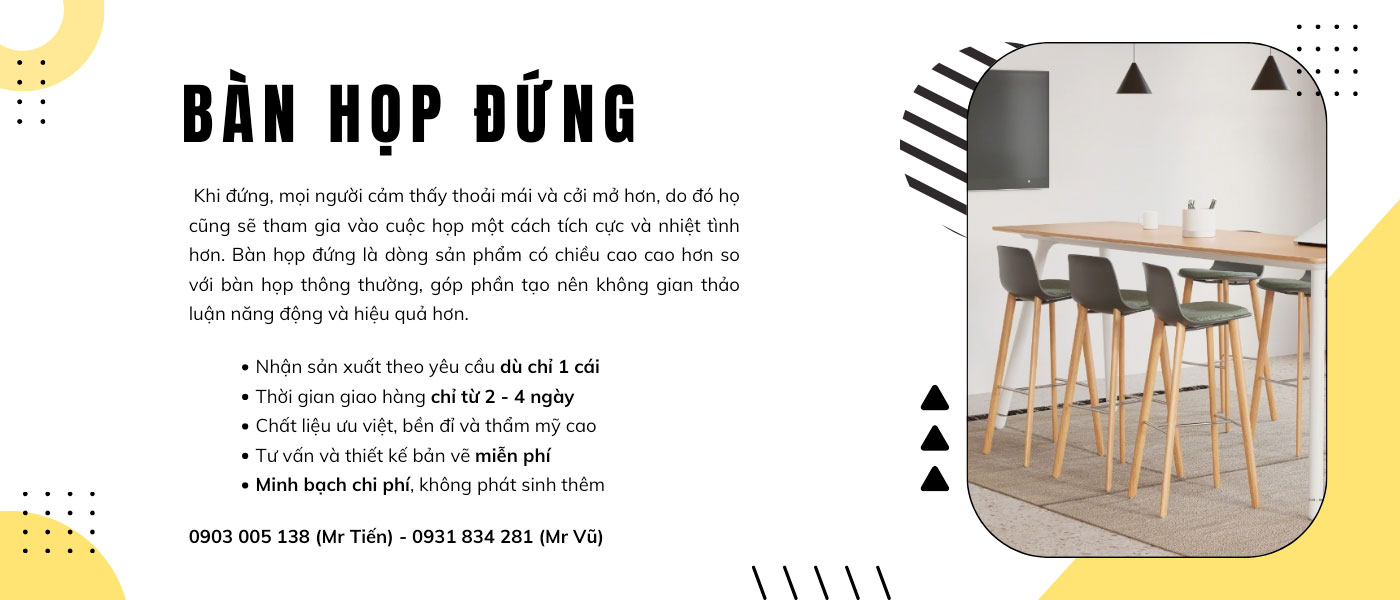 banner bàn họp đứng