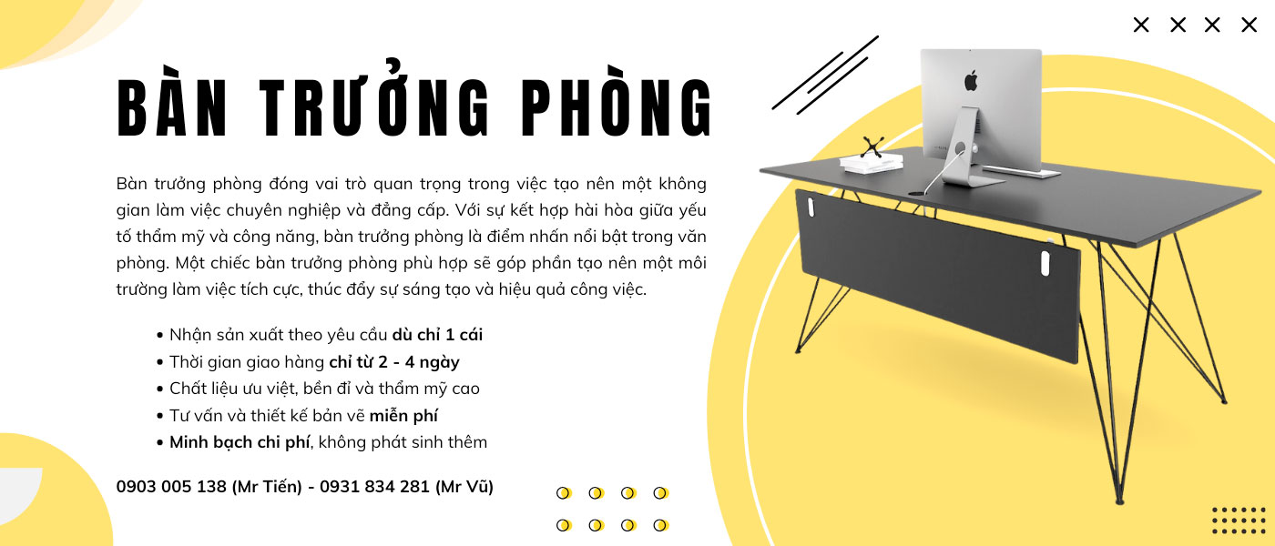 banner bàn trưởng phòng