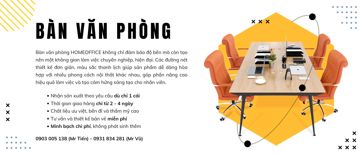 banner bàn làm việc văn phòng