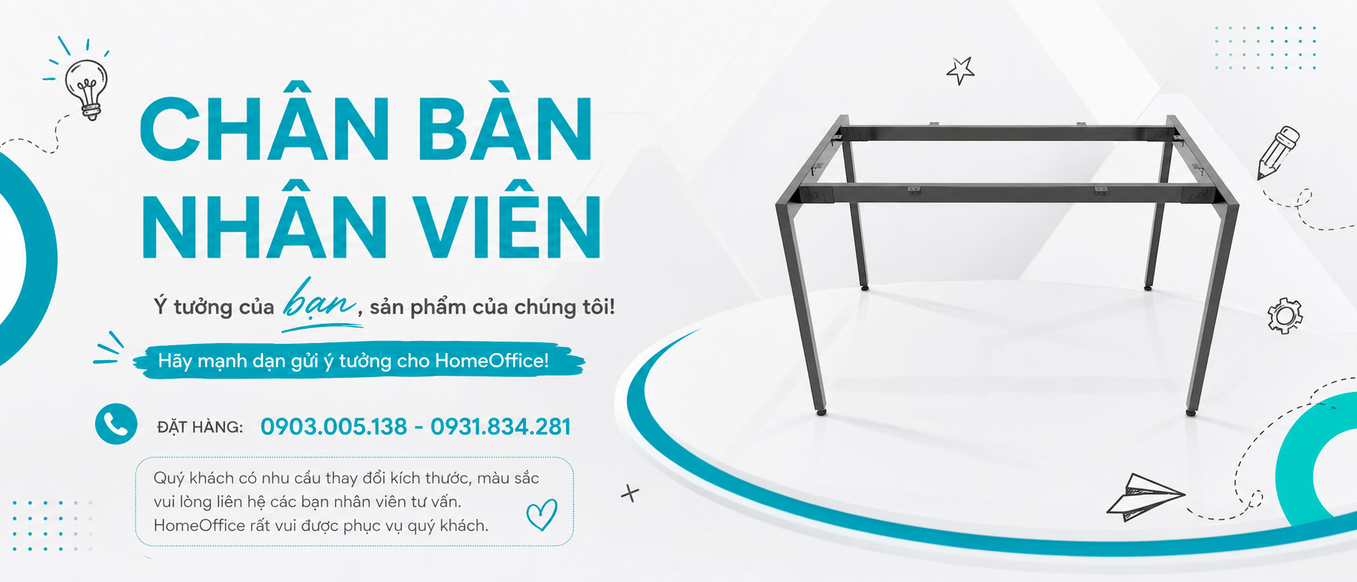 chân sắt bàn nhân viên lắp ráp