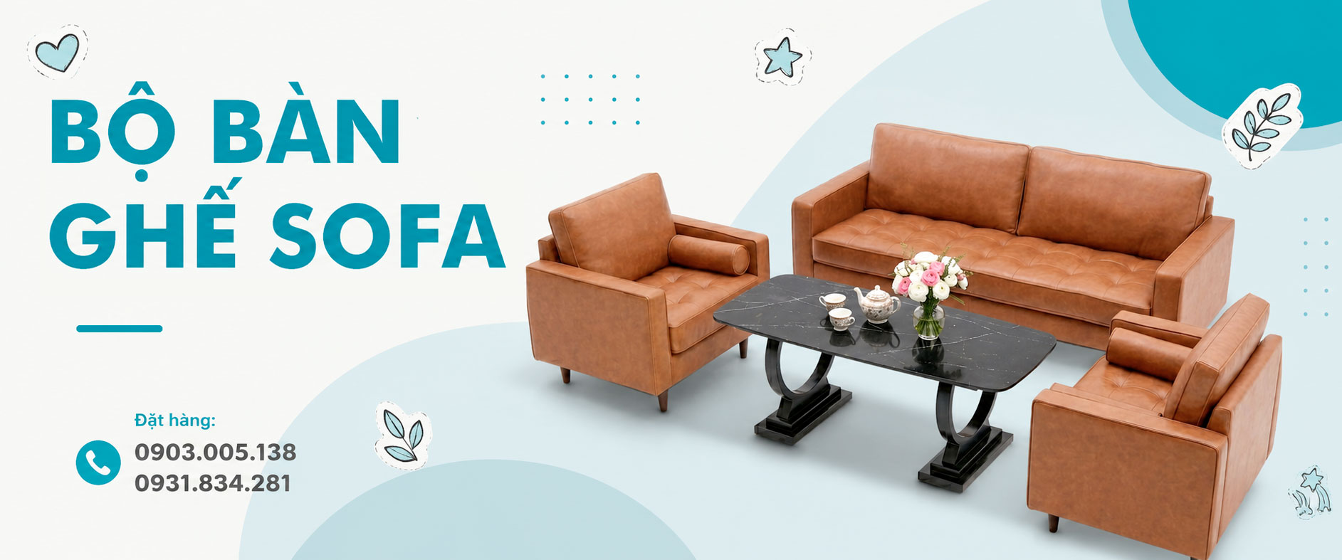 bộ bàn ghế sofa phòng khách đẹp