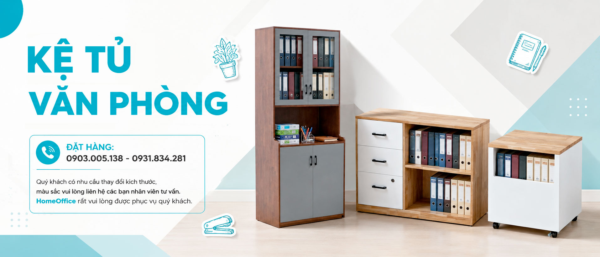 banner tủ kệ văn phòng