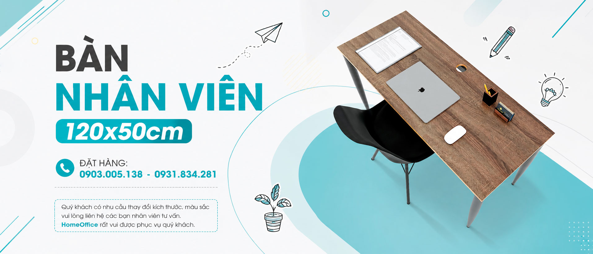 Bàn làm việc 120x50cm