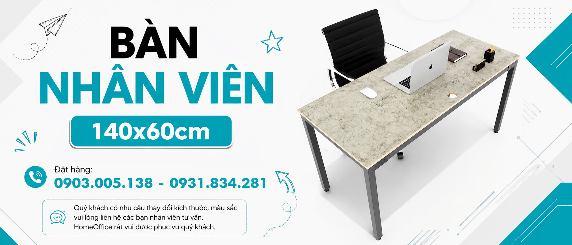 Bàn làm việc 140x60cm