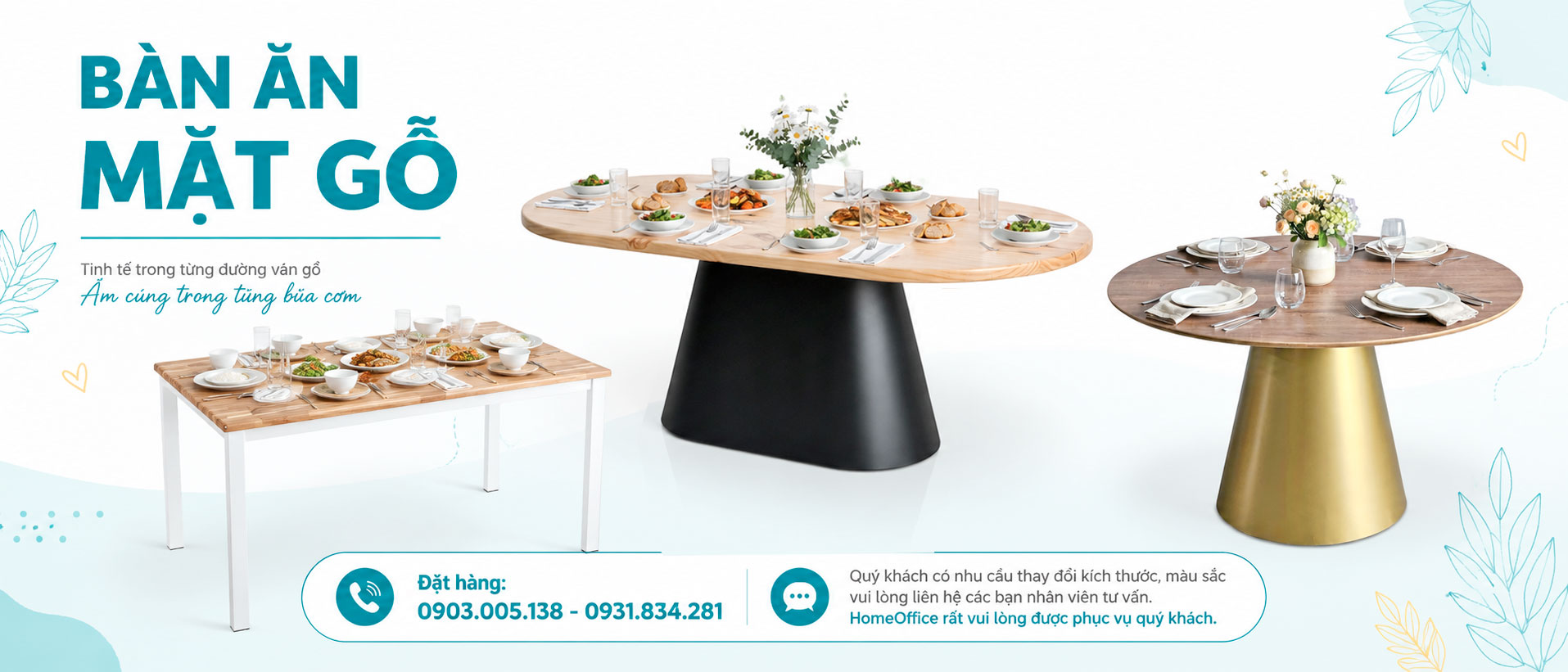 50+ mẫu bàn ăn mặt gỗ khung sắt thông minh