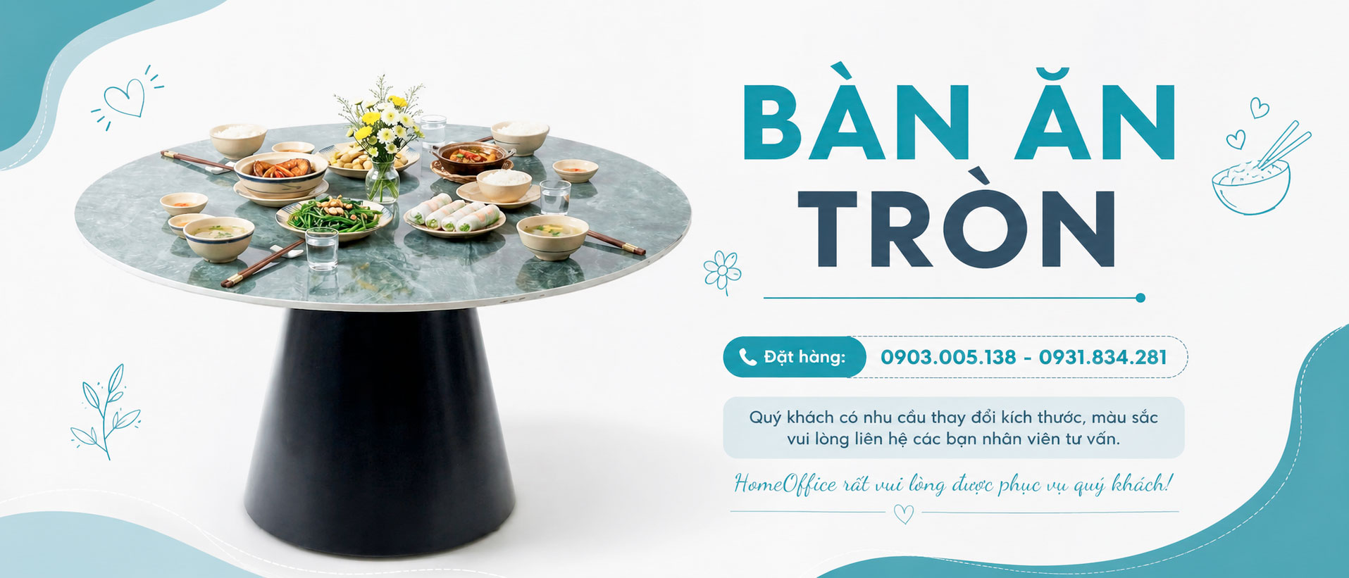 50+ mẫu bàn ăn tròn dành cho nhiều người ngồi trong phòng ăn