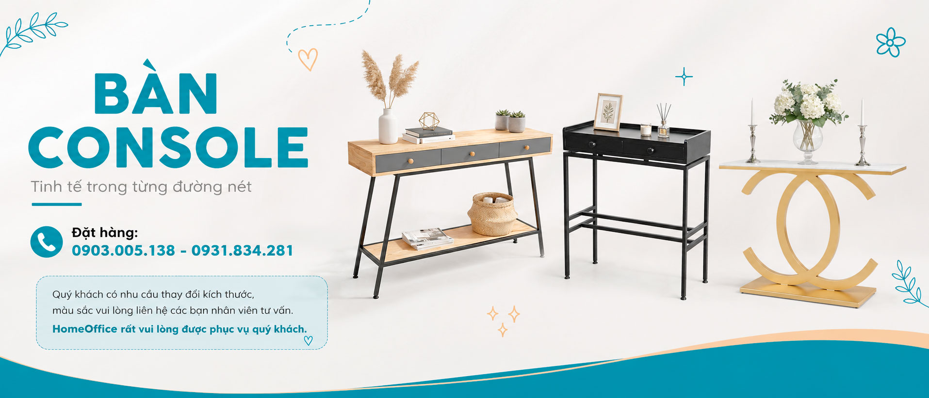 +100 mẫu bàn console trang trí nội thất phòng khách