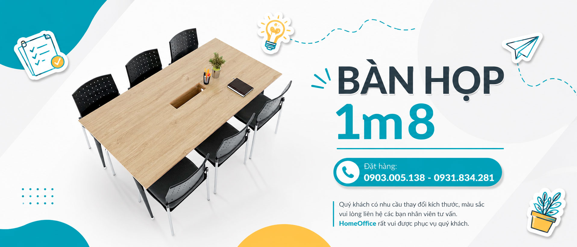 bàn họp nhỏ 1m8
