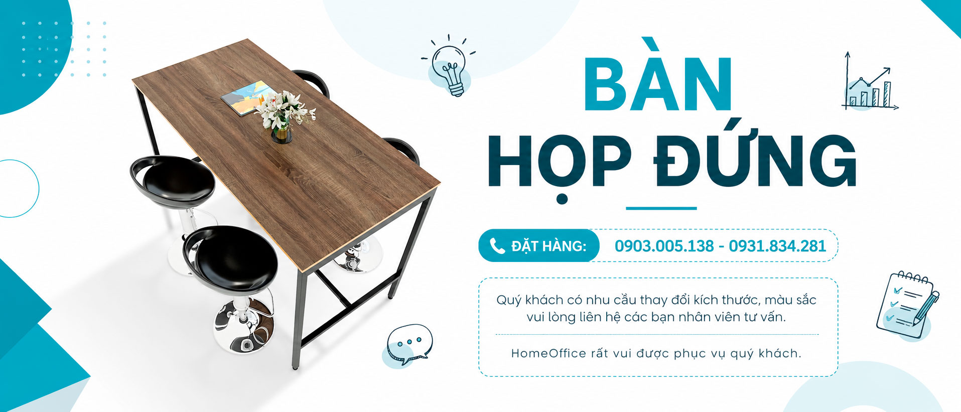 banner bàn họp đứng