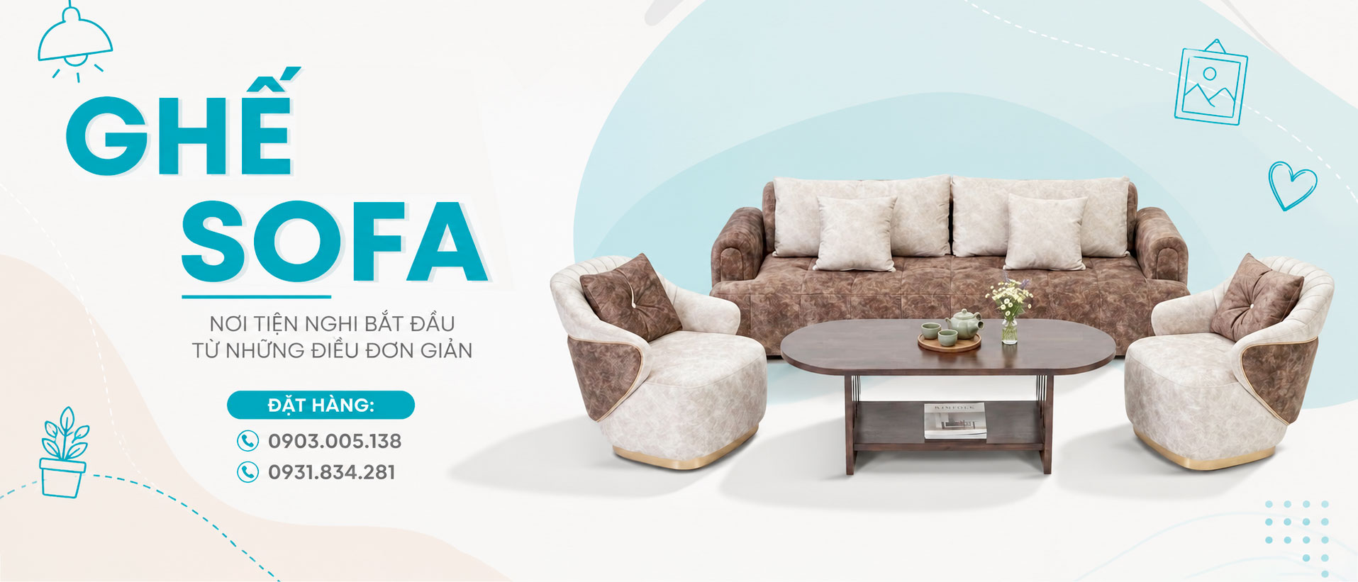Ghế sofa phòng khách hiện đại
