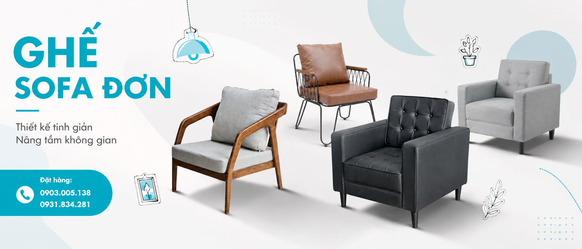 50+ mẫu ghế sofa đơn phòng khách đẹp