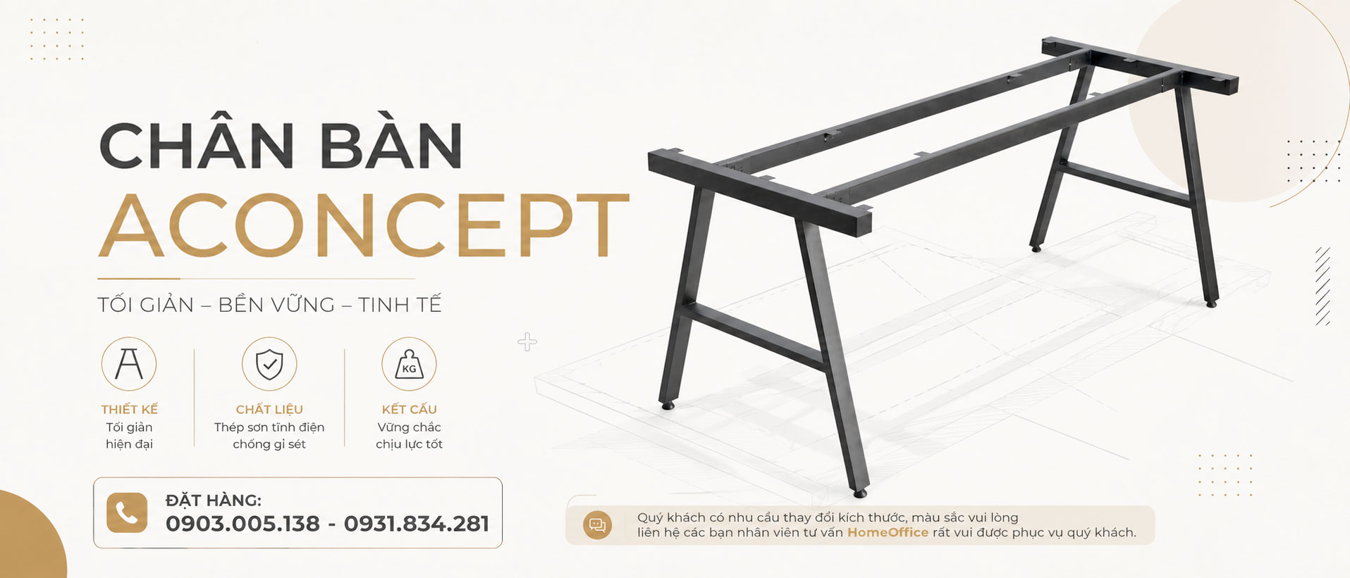 Chân sắt hệ Aconcept lắp ráp