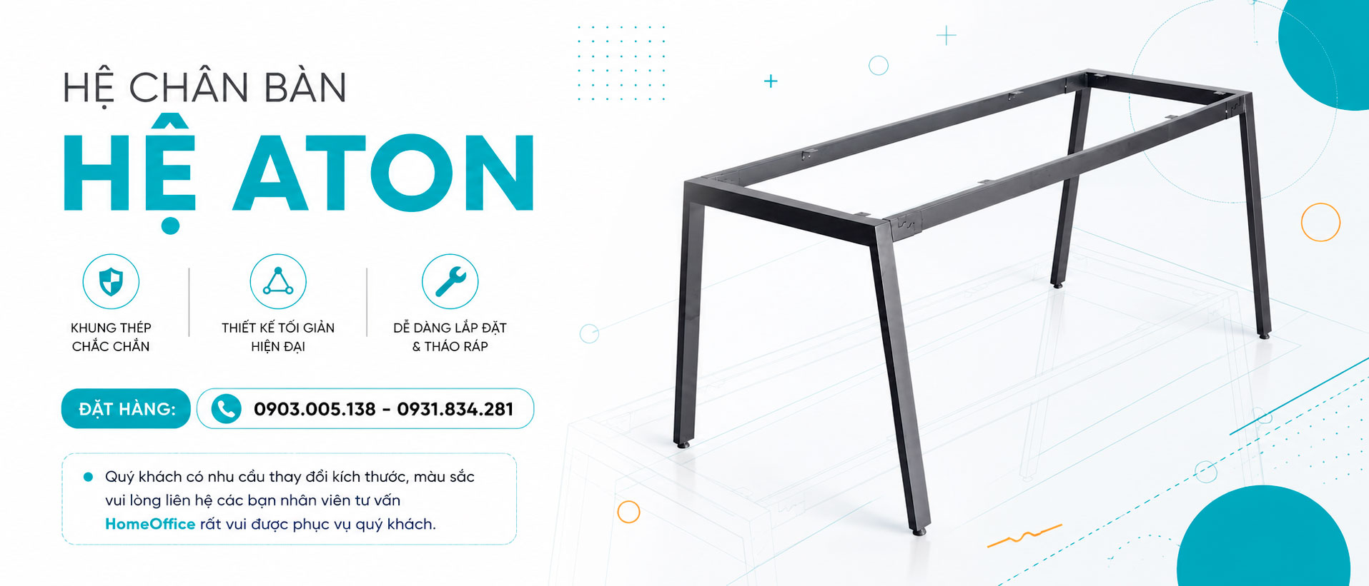 Chân sắt lắp ráp hệ Aton