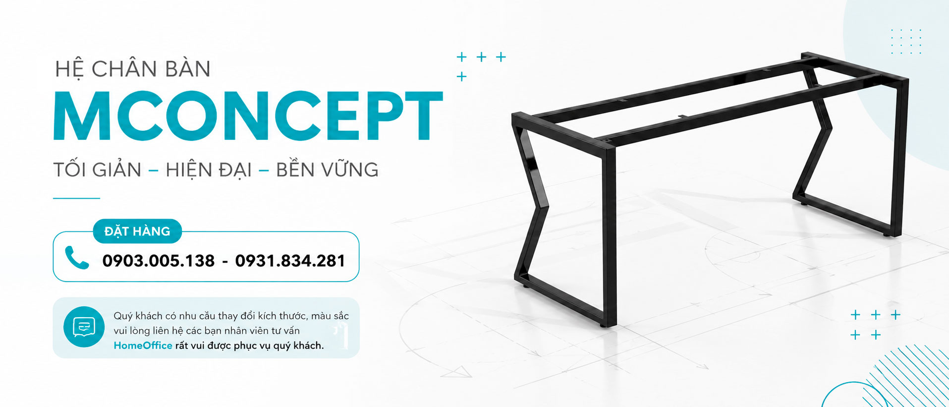 Chân sắt hệ Mconcept lắp ráp