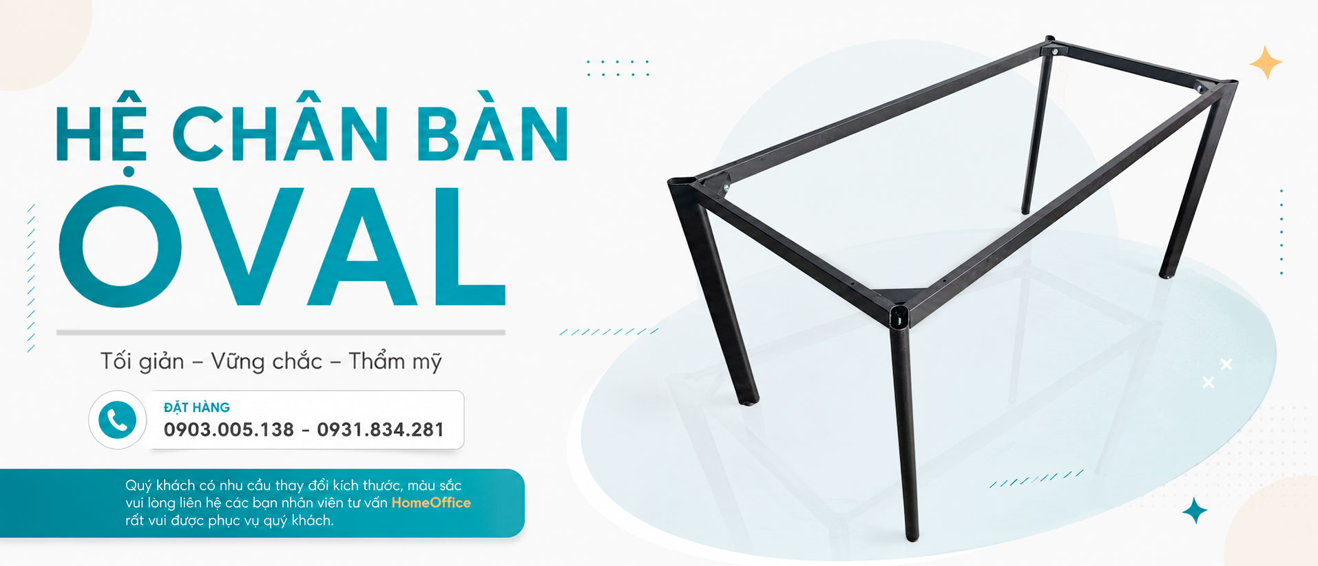 Chân sắt lắp ráp hệ Oval lắp ráp