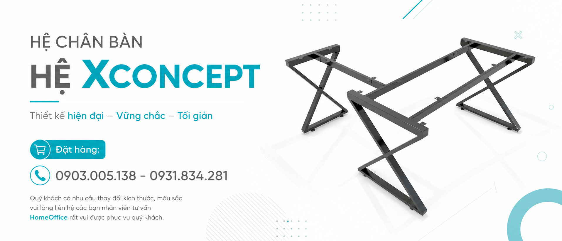 chân bàn sắt lắp ráp hệ xConcept