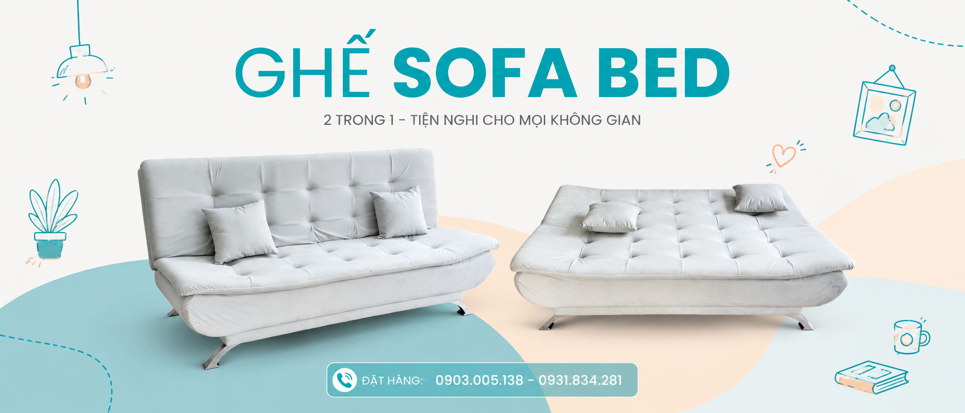 50+ mẫu ghé sofa bed phòng khách thông minh và hiện đại