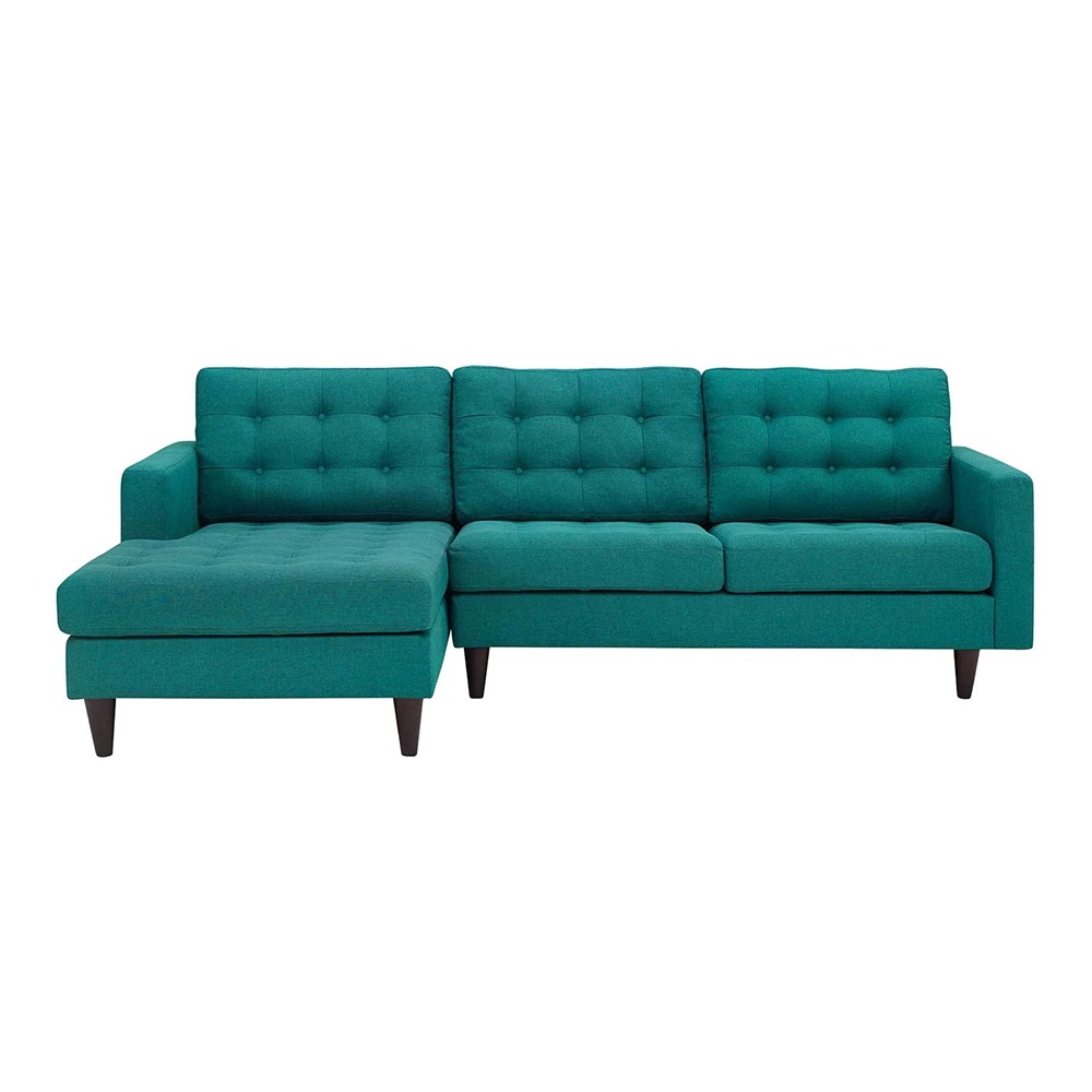 sofa góc L màu xanh