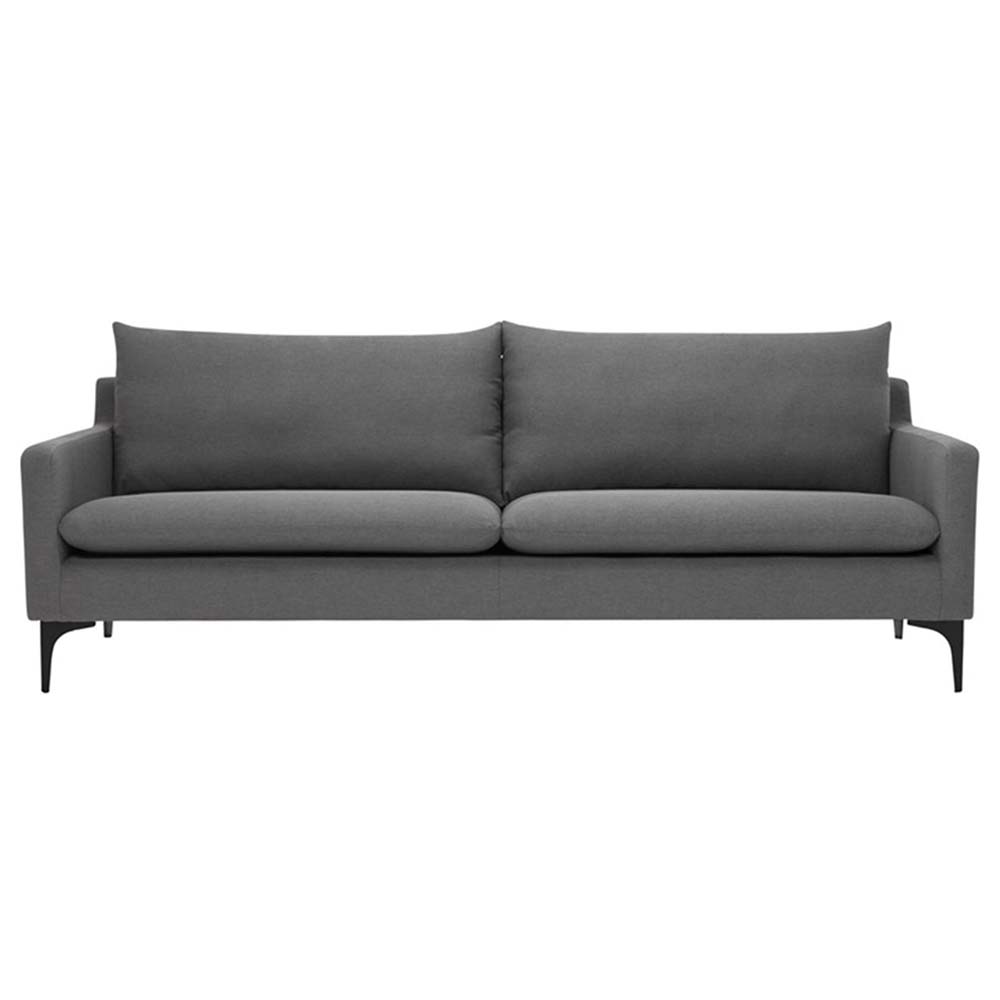 sofa băng nệm vải màu xám