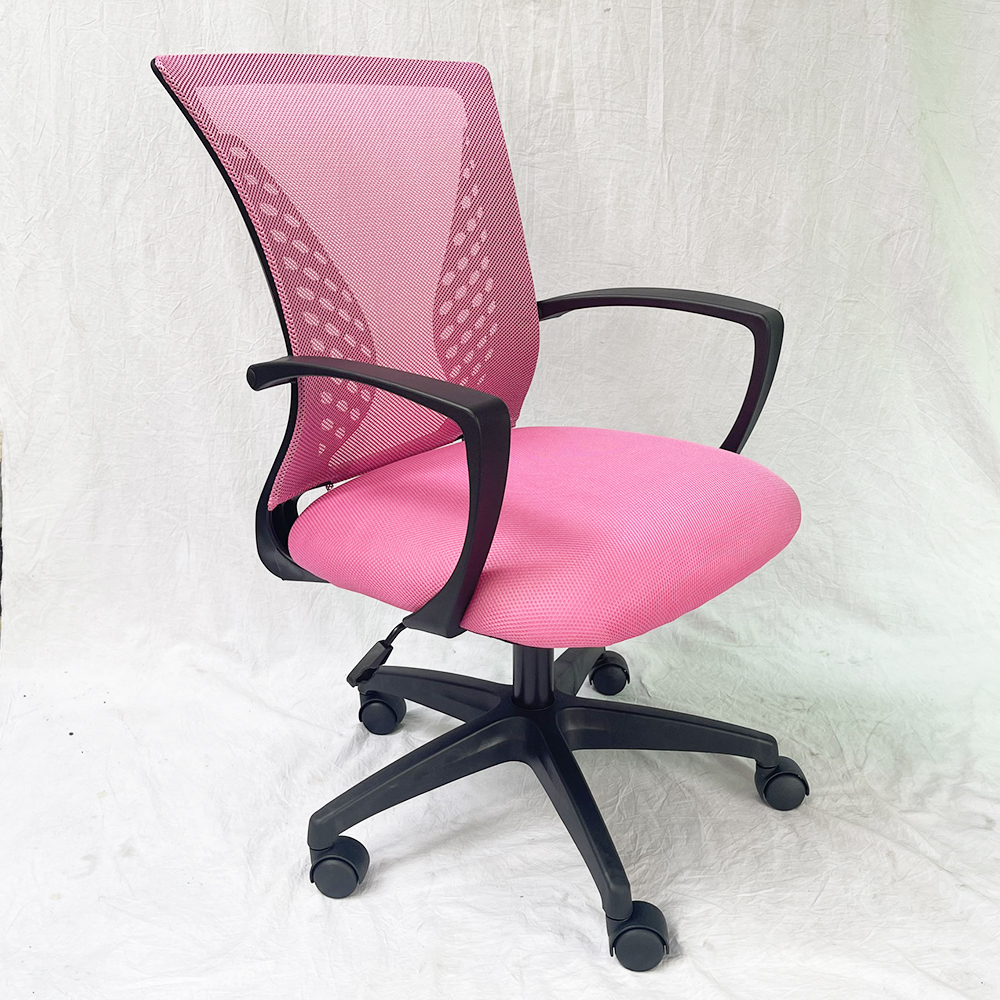 Ghế văn phòng chân xoay màu hồng GMA008H