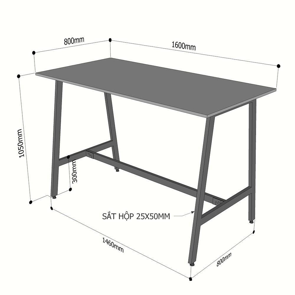 Hướng dẫn tính kích thước bàn làm việc chuẩn, khoa học, phù hợp với nhu cầu sử dụng