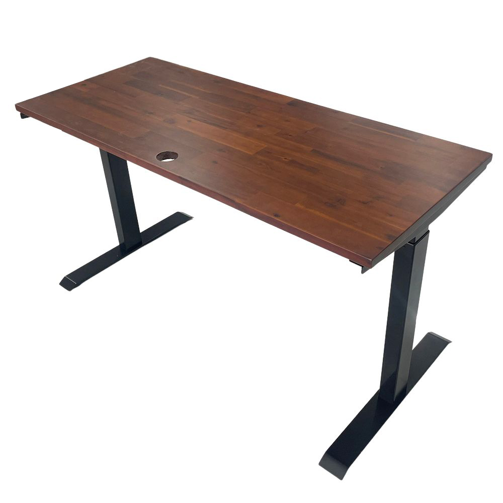 bàn nâng hạ chiều cao mặt gỗ màu cánh gián