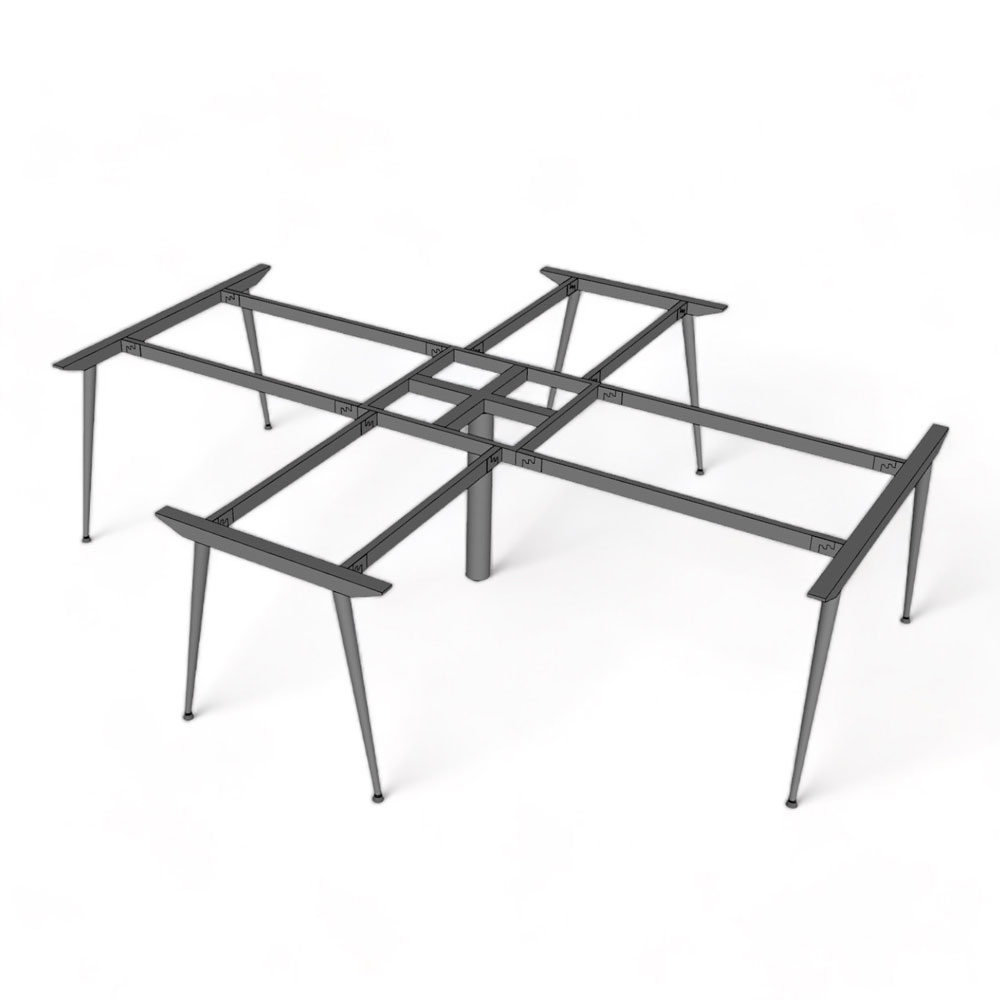 Chân sắt lắp ráp dùng cho bàn cụm 4 chữ thập 280x240cm HCCO025