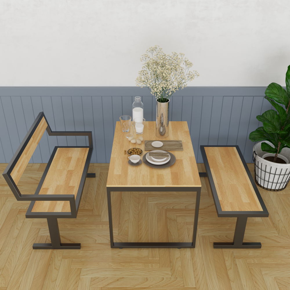 bộ bàn ghế ăn cơm bằng gỗ