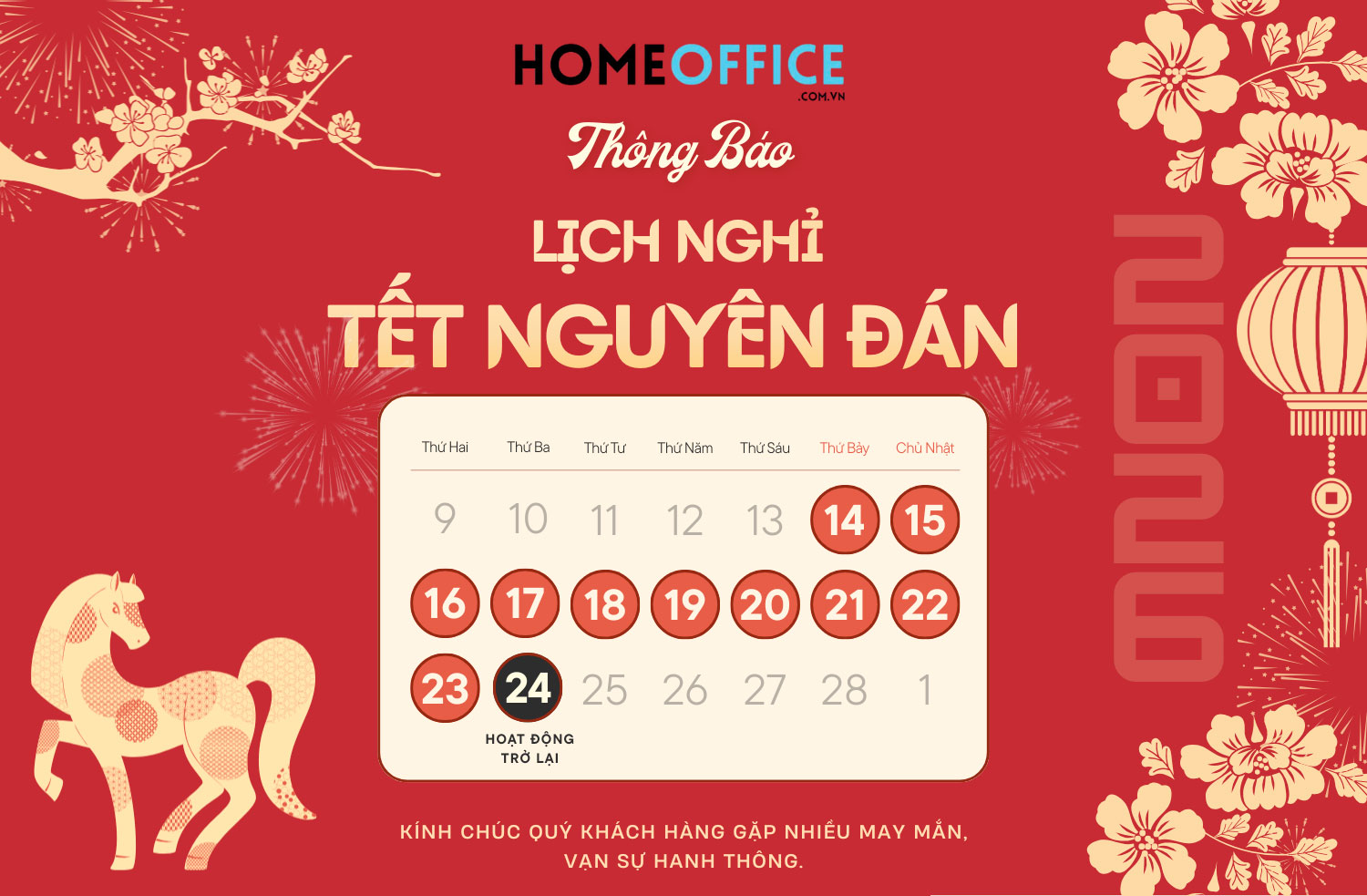 Thông báo nghỉ tết