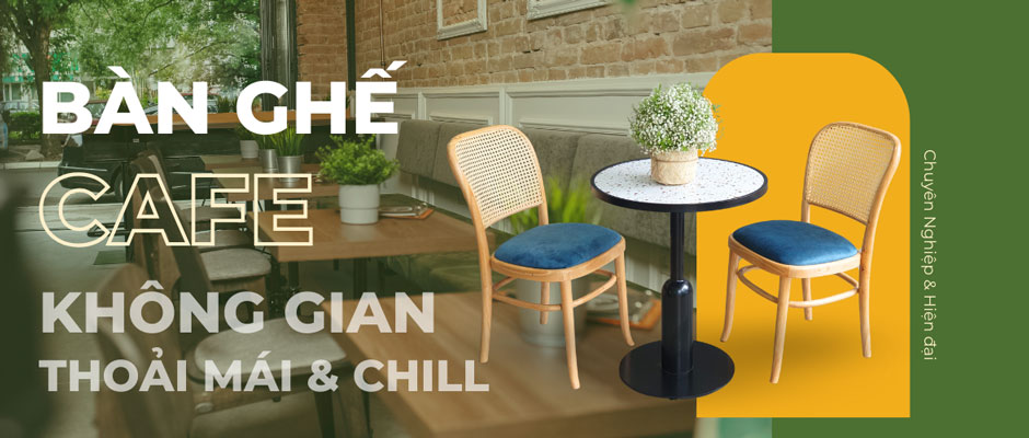 bàn ghế cafe banner