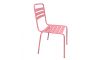 ghế sắt không tay sơn tĩnh điện màu hồng