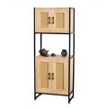 Kệ tủ trang trí 60x35x152cm gỗ cao su KTB68194