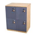 Tủ Locker 4 ngăn khóa 3 số 60x45x70cm gỗ cao su THSL001
