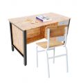 Combo bộ bàn ghế giáo viên gỗ cao su CBGV001