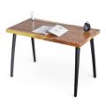 Bàn làm việc 120x65cm gỗ me tây nguyên tấm hệ đa giác HDG021