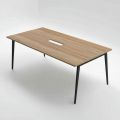 Bàn họp 200x100cm gỗ plywood hệ Tứ Giác Côn HBDI013