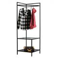 Kệ treo quần áo để góc tường 60x60x180cm gỗ cao su KQA68064