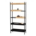 Kệ ray trượt 5 tầng 82x30x170cm gỗ cao su KS68283