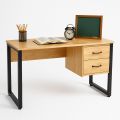 Bàn giáo viên 120x60cm gỗ cao su chân sắt BGV002