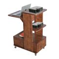 Kệ máy chiếu di động có ngăn kéo gỗ cao su KMI68006