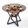 Bàn ăn tròn LEVO 1m Gỗ Tràm chân sắt sơn tĩnh điện - BA68210