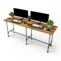 Bàn làm việc đôi 240x60cm Gỗ Tràm chân Ống Nước Sắt - PPF014
