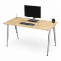 Bàn làm việc 140x70cm gỗ cao su chân sắt hệ CONE HBCO068