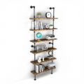 Kệ ống nước sắt gỗ tràm treo áp tường 80x25x220cm - PPF001